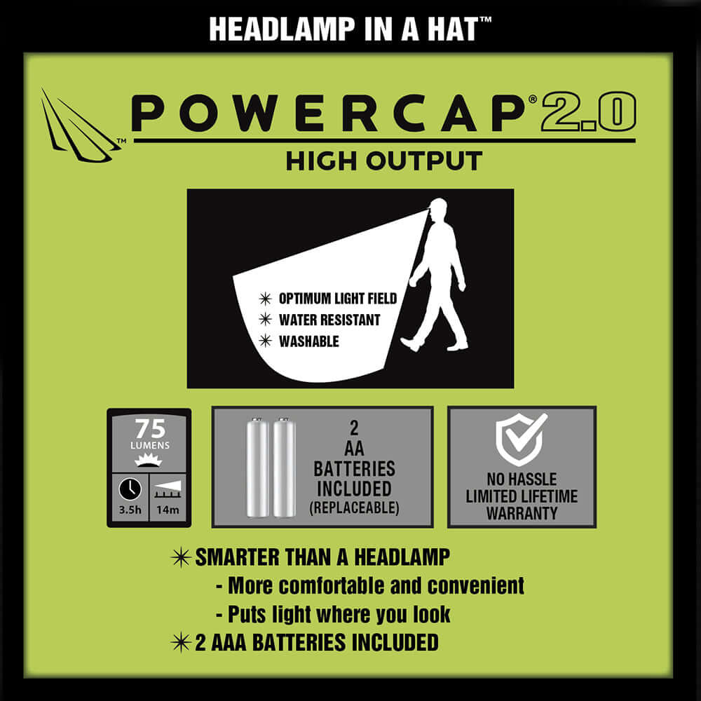 Panther Vision POWERCAP 2.0 LED Lighted Hat, Mike Iaconelli Pro Series