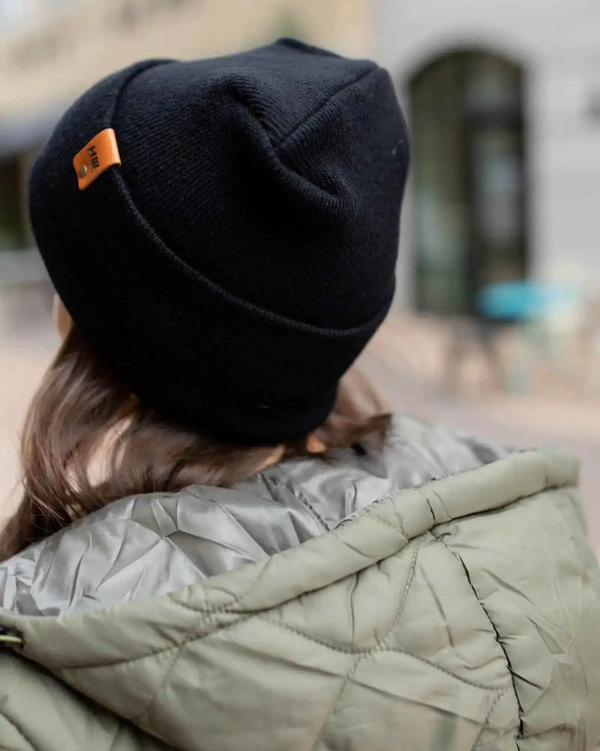 Haakwear H Stitch Cuffed Beanie, Midnight Black