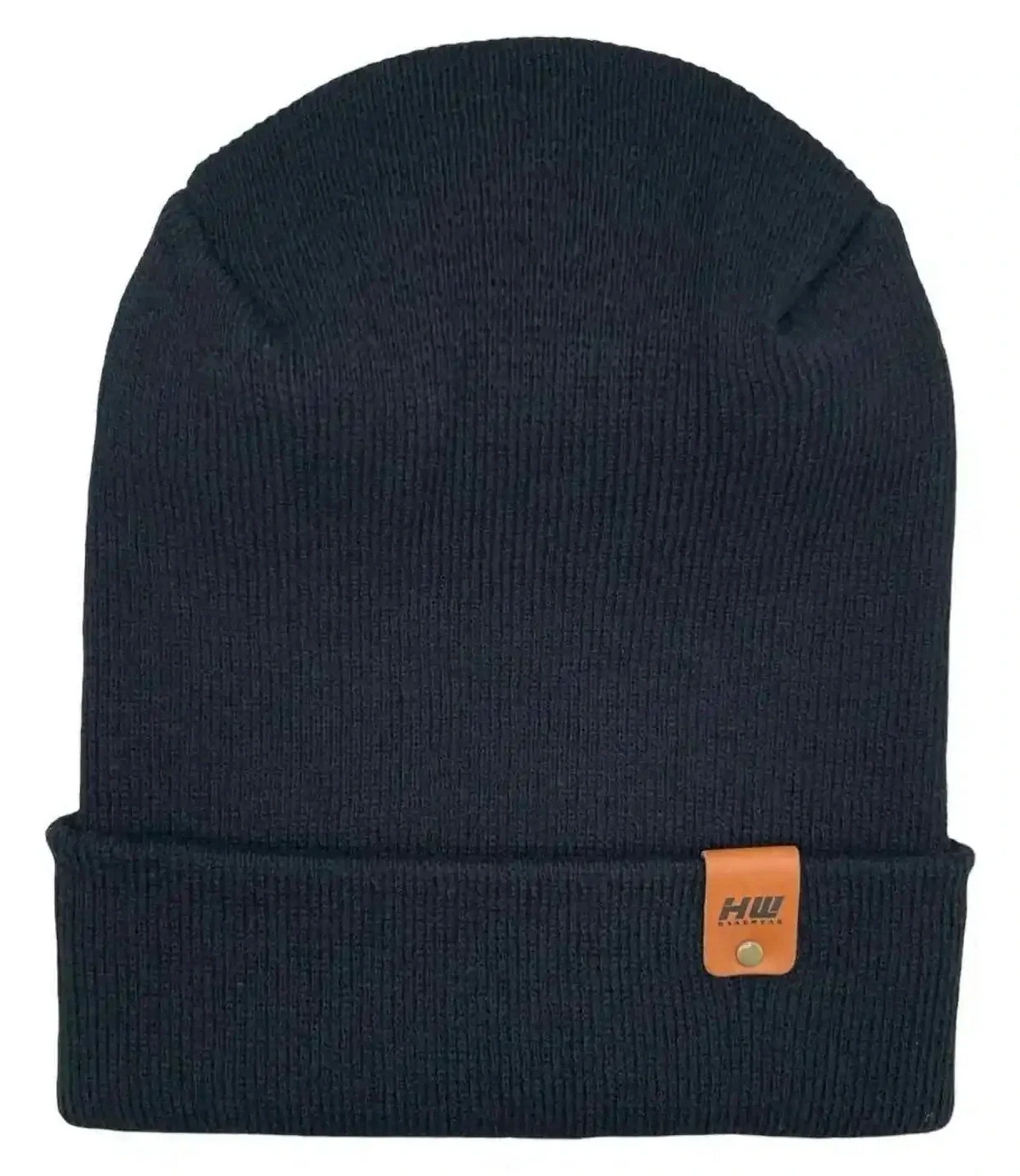 Haakwear H Stitch cuffed beanie in midnight black
