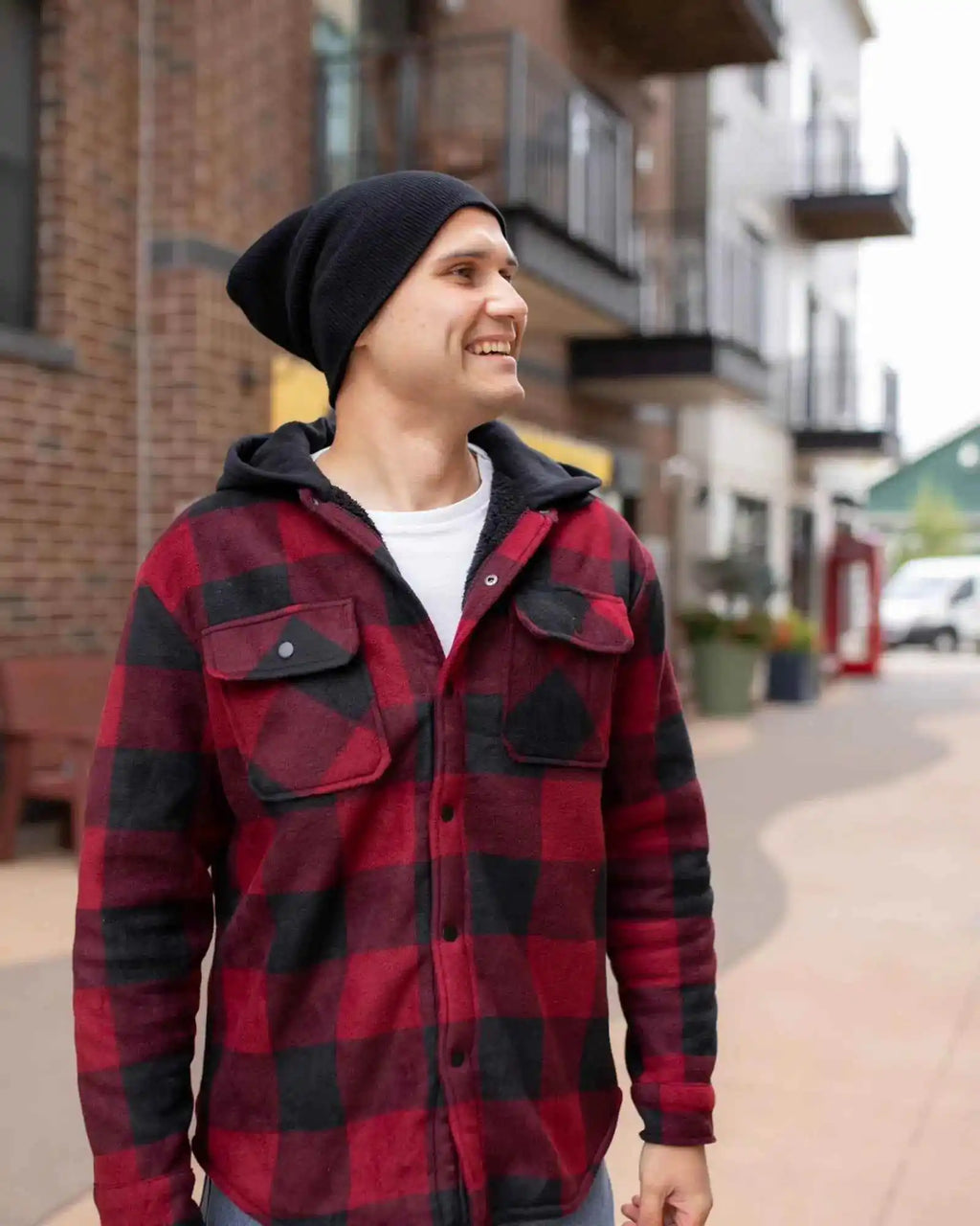 Haakwear H Stitch Cuffed Beanie, Midnight Black