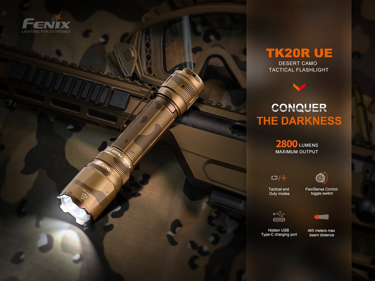 Fenix TK20R UE Tactical LED Flashlight, 2800 Lumens