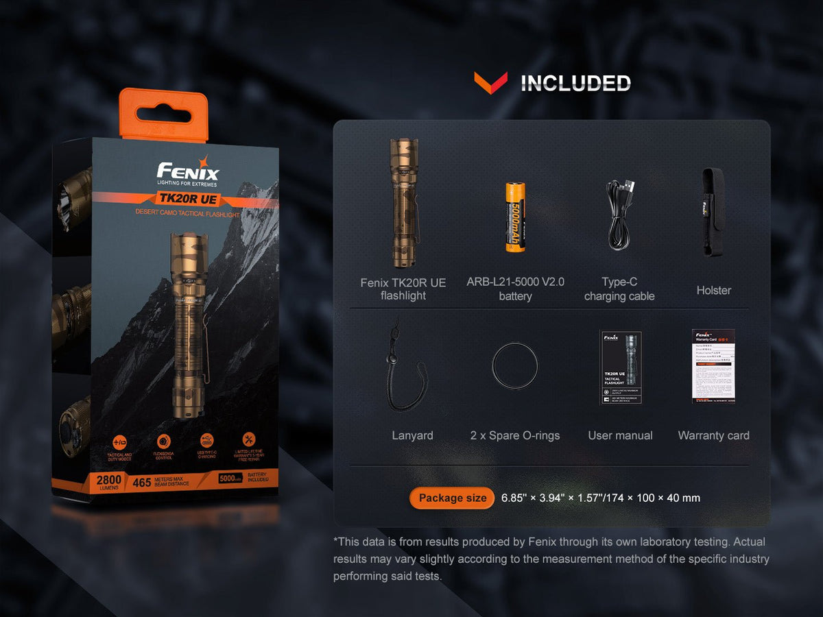 Fenix TK20R UE Tactical LED Flashlight, 2800 Lumens